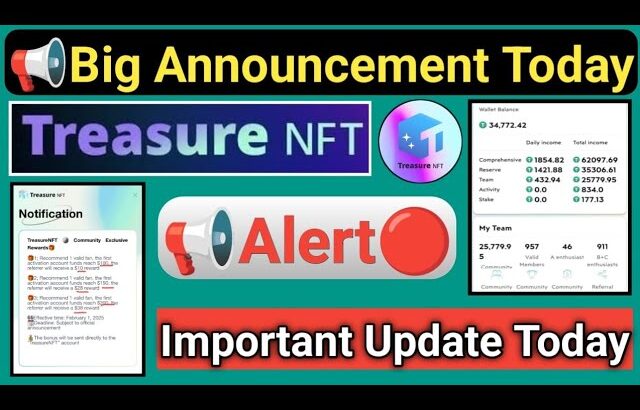 Treasure NFT New Update || स्कैमर की नई Website को पहचानिए || #treasurenft Aware Update || Big News