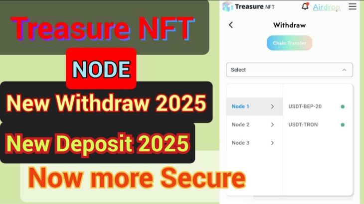 Treasure NFT Nodes | Deposit and withdraw in Treasure NFT 2025