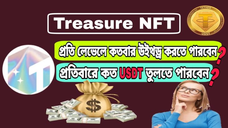 Treasure NFT income | প্রতি লেভেলে কত ইনকাম হয় ? প্রতি লেভেলে কতবার উইথড্র করা যাবে?