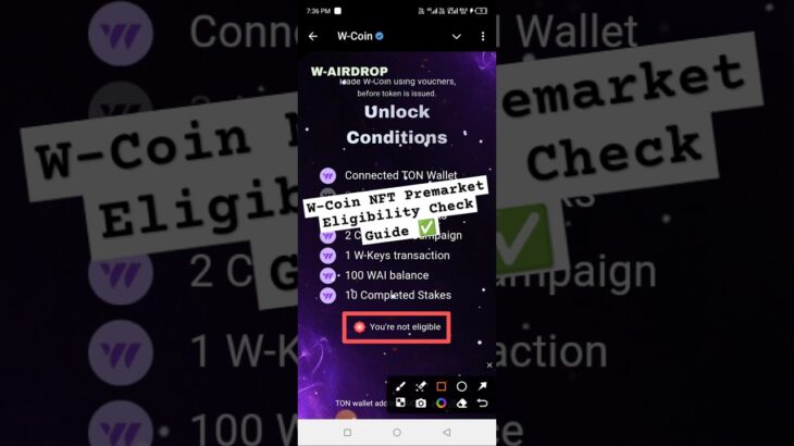 W Coin NFT Premarket Process  Eligibility Check ✅ Guide | W Coin Not Eligible Solution #wcoinairdrop