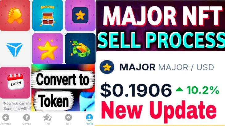 how to sell major airdrop NFT ||convert major achievements into NFT #MajorNFT