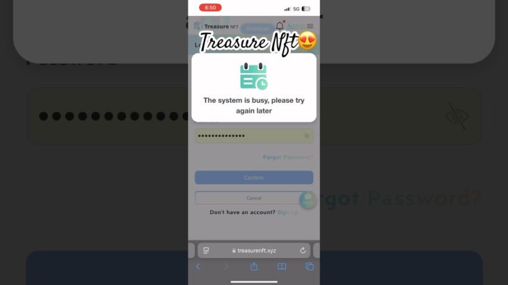 #treasure #nft #login #problem #system #update treasure nft open problem kaise khulega Fix nft prob