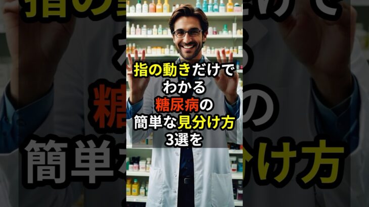 指の動きだけでわかる糖尿病の簡単な見分けかた3選【薬剤師が解説】