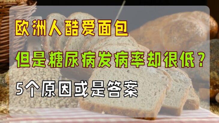 欧洲人酷爱面包，但是糖尿病发病率却很低？5个原因或是答案