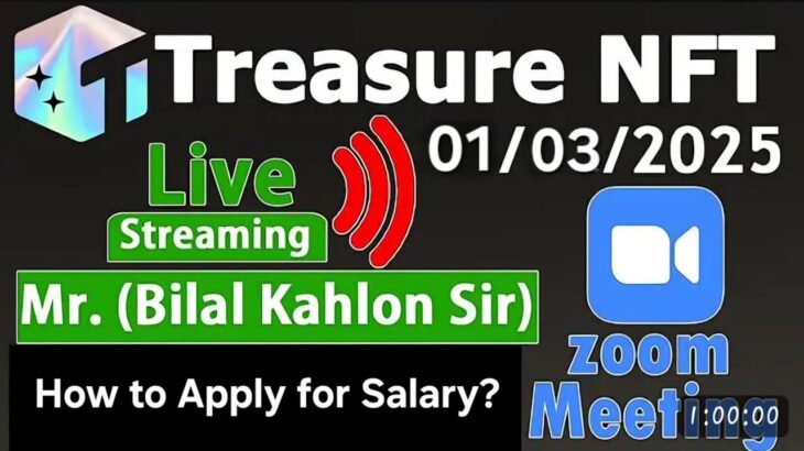 Great Zoom Session by Bilal Kahlon of Treasure nft || #treasurenft #zoom #meeting #nft #viralvideo