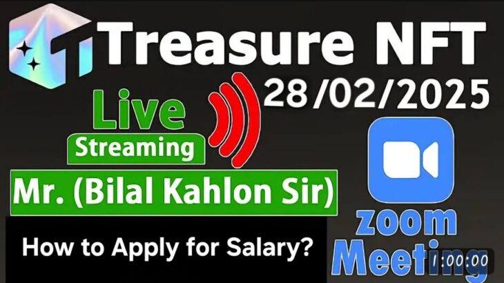 How to apply Salary in Treasure Nft|| Zoom Session by Bilal Kahloon Sir|| #treasurenft #crypto #nft