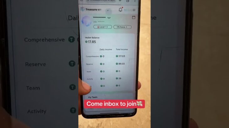 Today profit from treasure Nft don’t waste your time join Treasure nft #nft #tnft #treasure #shorts