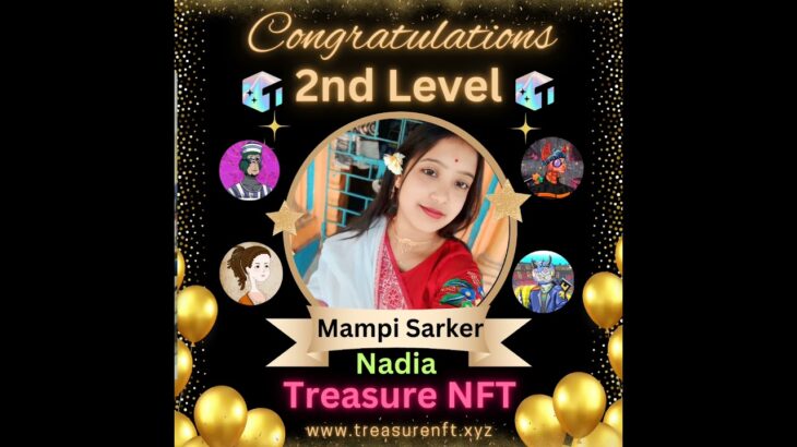 Treasure NFT 2nd Level Achiever . Many Many Congratulations 🎉🎉🎉 #treasurenft #nft