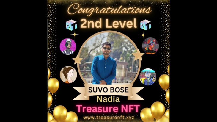 Treasure NFT 2nd Level Achiever 🎉🎉🎉🎉🎉🎉 #treasurenft #nft #nftauction