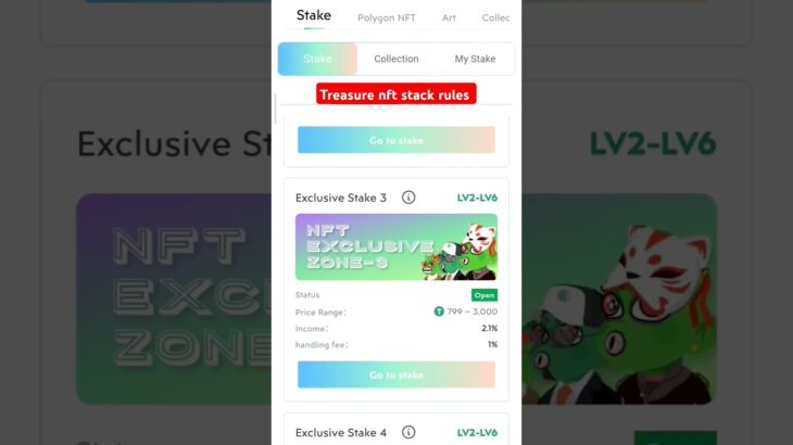Treasure nft stack rules. treasure nft new update. More income from treasure nft. nft fake or real.