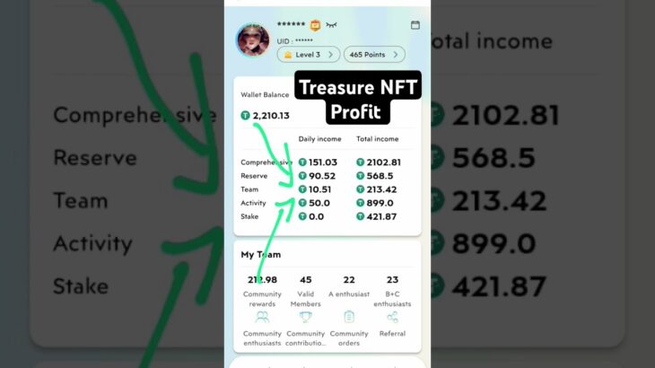 TreasureNFT Daily Profit | How to Earn Money Using Treasure NFT | #treasurenft #earnmoneyonline