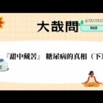 【大哉問】068「甜中藏苦」糖尿病的真相（下）見輝法師 陳淑貞醫師 酈茗昀營養師