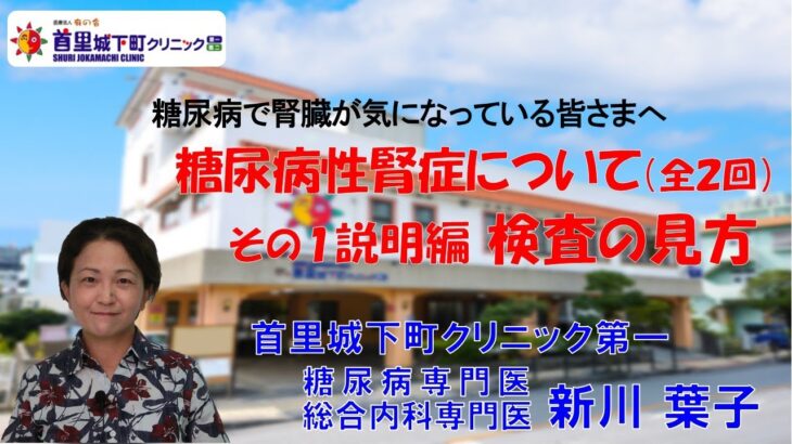 糖尿病で腎臓が気になっている皆さまへ 糖尿病性腎症について（全2回） その1説明編 検査の見方