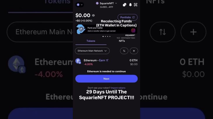 29 Days Until The SquarieNFT PROJECT #nft #crypto #viralshorts #popular #challenge