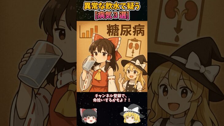 [ゆっくり解説] 異常な水分摂取（多飲）から疑う病気3選
