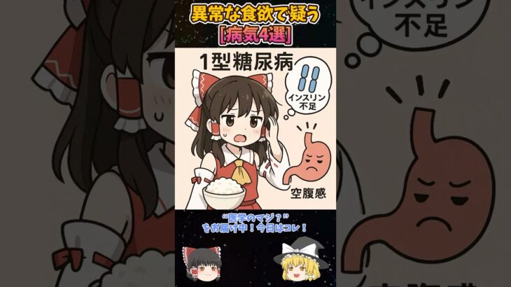 [ゆっくり解説] 異常食欲に潜む4つの病気