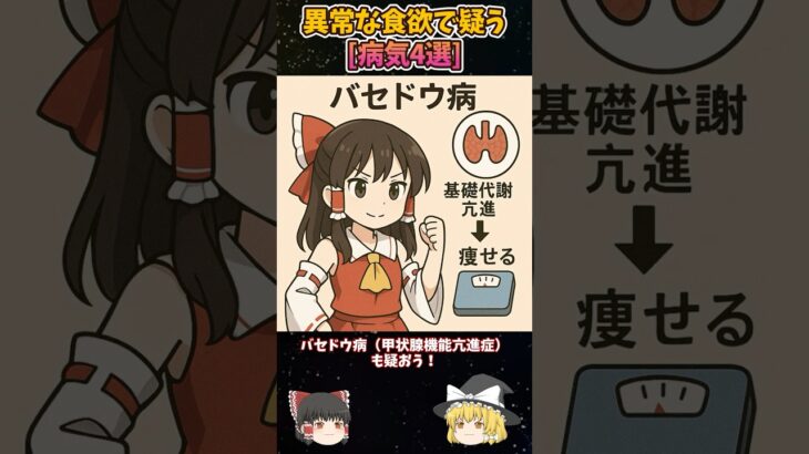 [ゆっくり解説] 異常食欲に潜む4つの病気[医学研究者が解説]