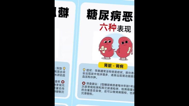 糖尿病并发症？6个你不能忽视的警告信号，保持健康#血糖#血糖值急上升#糖尿病药方#2行糖尿病#二型糖尿病#糖尿病#糖尿病治疗方法