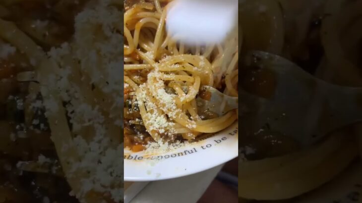 ミートソースパスタ食べた824日目 #糖尿病
