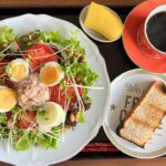 【糖尿病の食事】シーチキン&ゆで卵の貝割サラダ。HbA1c○.○が続くと寛解！ 糖尿病患者が血糖値改善の食事・レシピ・献立・作り方を紹介。HbA1cの数値を良くしたい。