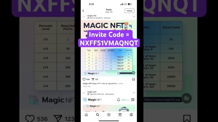 Magic NFT Invite Code | Magic NFT Referral Code New Update #shorts #magicNFT #referralcode #invite
