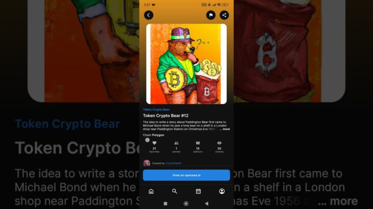 NFT Token Crypto Bear #12.