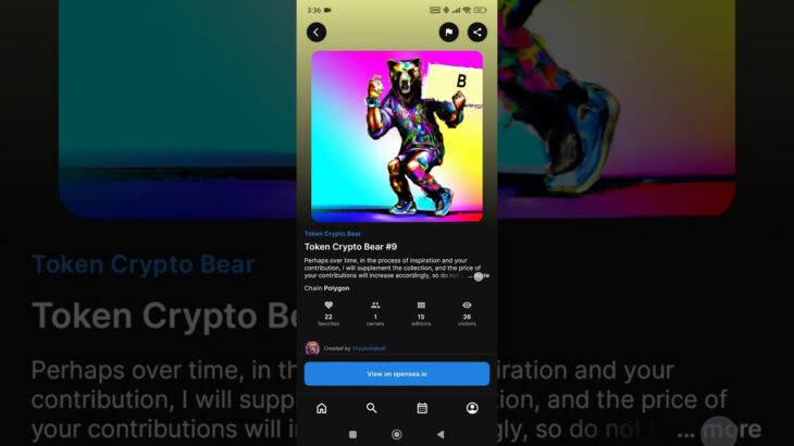 NFT Token Crypto Bear #9.