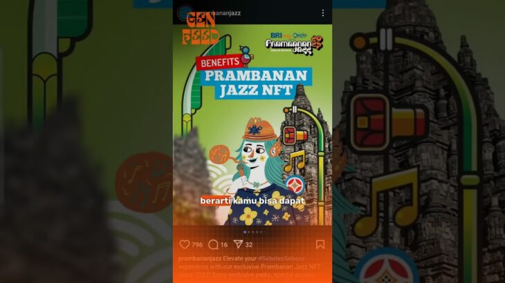 Nikmati Prambanan Jazz Festival Seumur Hidup Gratis dengan NFT Eksklusif