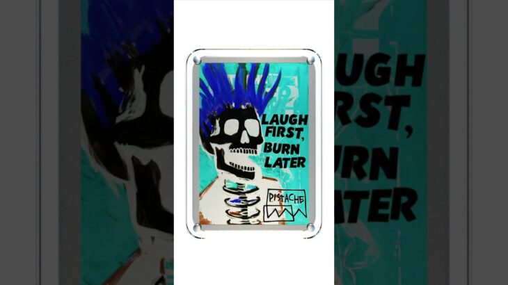 Pistache 1: Laffbone Trading Card NFT 1:10 variant (digital crypto art) #art #nft #shorts #nftart