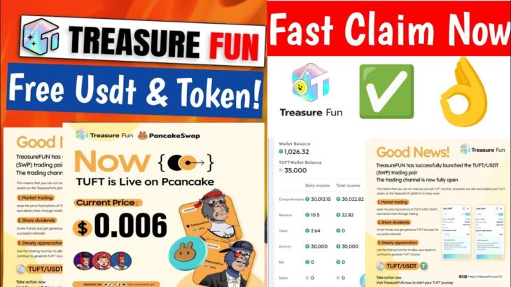Treasure NFT Fun New Update Today 🔥| Treasure Stake & TFT token| Treasure NFT Withdrawal New Update