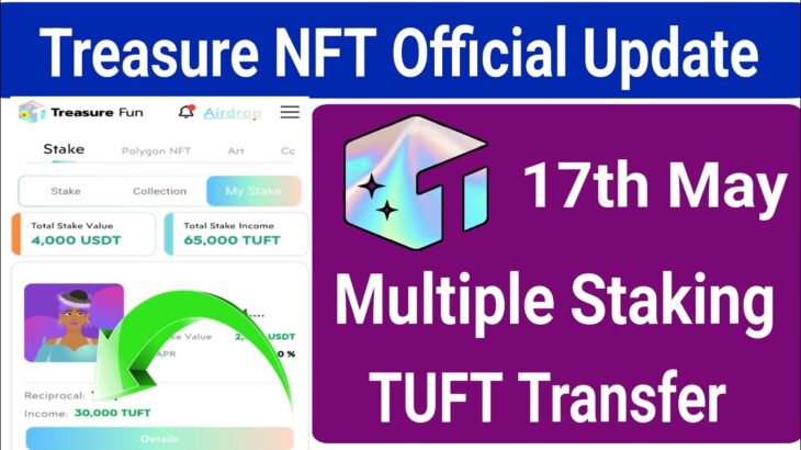 Treasure NFT New Update | Treasure Fun multiple staking|#cryptokiduniya