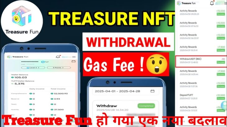 Treasure NFT Withdrawal ! Treasure NFT new update | Treasure FUN USDT / TUFT Token Sell and buy