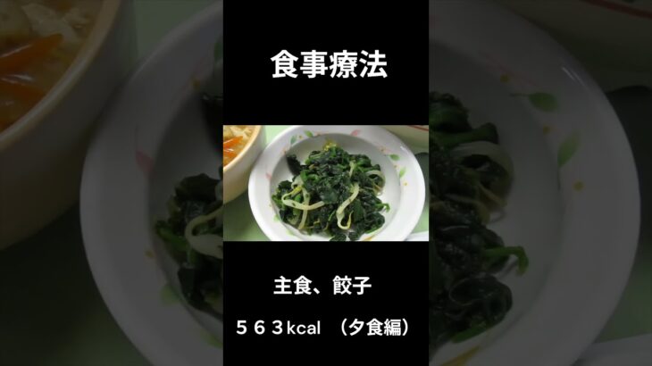 １２，糖尿病の病院食（夕食編）主食、餃子#shorts