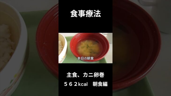 １９，糖尿病の病院食、主食、カニ卵巻（朝食編）#shorts