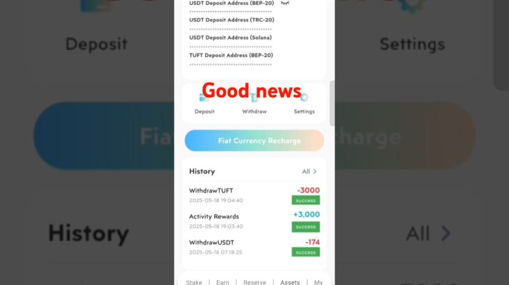 today nft fun update 😲 3000 tuft token withdrawal 22 hrs 😲😲😲🪙 #nft #fun #treasure