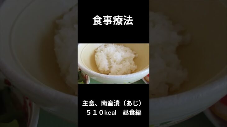 糖尿病の病院食（昼食編）主食、南蛮漬（あじ）