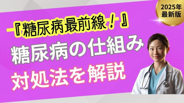 【糖尿病最前線！】Ⅰ型やⅡ型など糖尿病の仕組み、対処方法について詳しく解説します/ヘルスケア/生活習慣