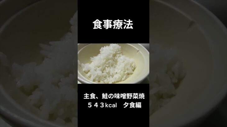糖尿病の病院食、主食、鮭の味噌野菜焼（夕食編）