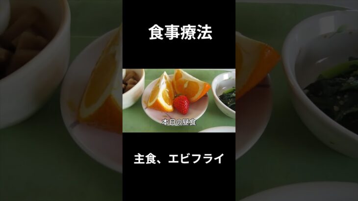 糖尿病の病院食、主食、海老フライ、昼食編