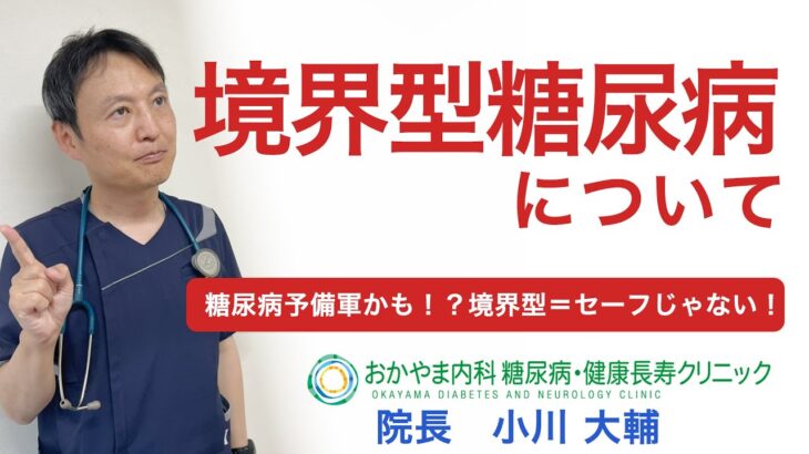 それ、糖尿病の一歩手前かも？【境界型糖尿病とは】おかやま内科糖尿病・健康長寿クリニック｜医師による糖尿病についての動画講座｜管理栄養士による調理講座