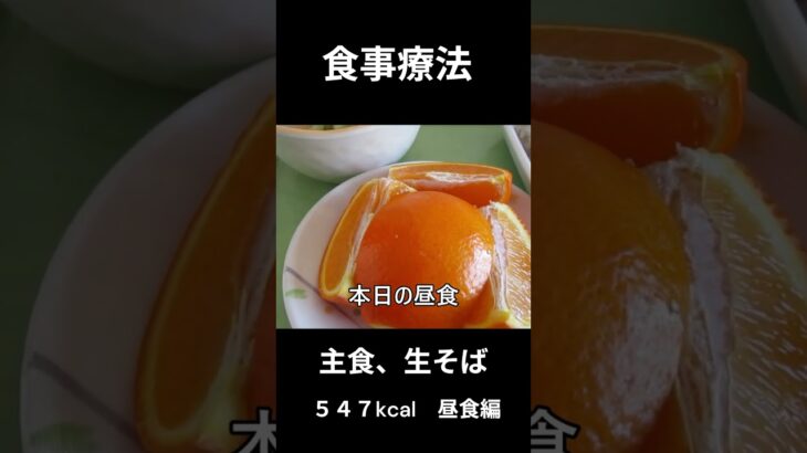 糖尿病の病院食、主食、生そば（昼食編）