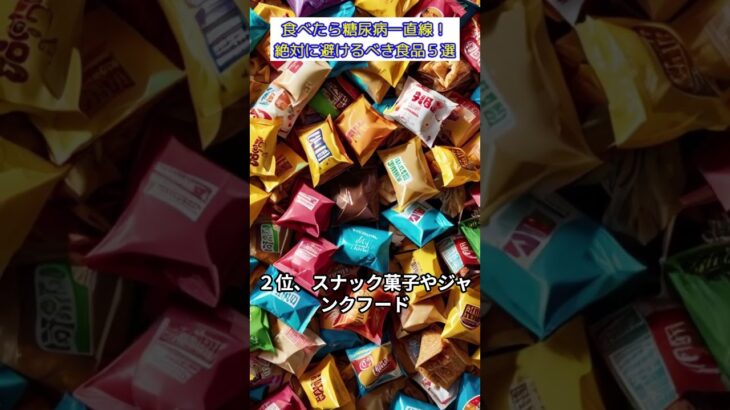 食べたら糖尿病一直線！絶対に避けるべき食品５選 #糖尿病 #糖尿病予防 #血糖値スパイク