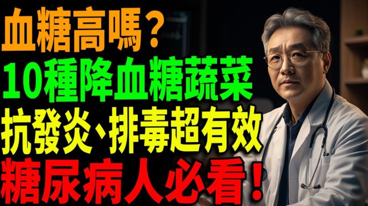 【血糖殺手】10種糖尿病人必吃的蔬菜公開！降血糖、抗發炎、排毒超有感#控糖飲食#熟齡健康料理
