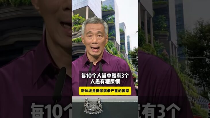 李显龙：新加坡中老年没10人就有1人患有糖尿病，每天都有因病截肢患者#新加坡 #演讲 #李显龙 #糖尿病