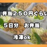 糖尿病 予備軍 お弁当【生姜焼き弁当】お弁当１個250円ほどで出来る。5日分弁当#弁当 #節約 #糖尿病 #ヘルシーレシピ