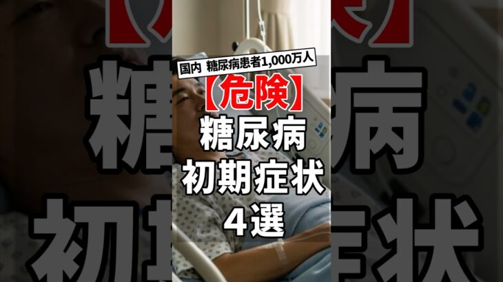 【見覚えがあれば危険】糖尿病の初期症状4選 #健康 #生活 #美容 #雑学 #ダイエット #お酒 #お菓子