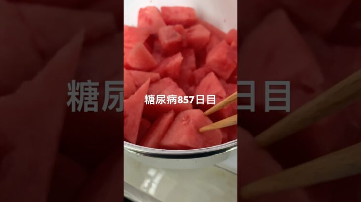 切ったスイカを常在する事によりお菓子アイスじゅーす欲が無くなった糖尿病857日目諸行無常 #shorts  #viral  #糖尿病  #糖尿病の品格  #糖質制限 #4毒抜き #food