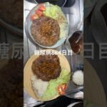 クソデカハンバーグ定食食べた🐻糖尿病864日目食事記録  #糖尿病  #糖尿病の品格  #糖質制限 #4毒抜き #血糖値 #hba1c #shorts #vlog