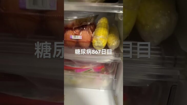 冷蔵庫をほじってとうもろこしみぃつけた糖尿病867日目食事記録  #糖尿病  #糖尿病の品格  #糖質制限 #4毒抜き #血糖値 #hba1c #とうもろこし #冷蔵庫荒らし