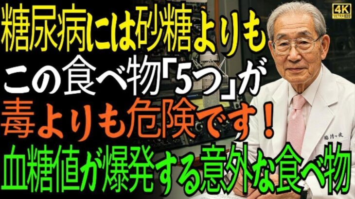 90歳の医師が語る｜糖尿病患者が絶対に避けるべき、砂糖より危険な食べ物5選｜血糖値が爆発的に上がる「この食品」は絶対に食べないでください
